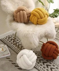 Triple Knot Cotton Fleece Pillow