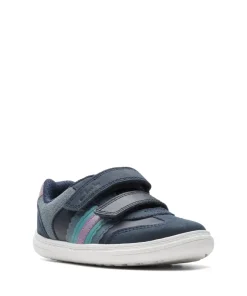 Clarks Girls Shoe Flash Band T Navy