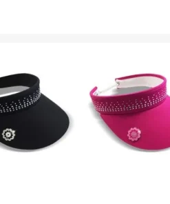 SURPRIZESHOP CRYSTAL EMBELLISHED GOLF VISOR BAND PINK
