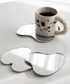 Mirror Coasters & Trays Set