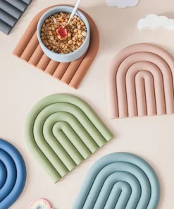 Rainbow Silicone Mat Coasters
