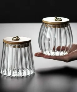 Charm Ripple Glass Storage Jars with Lid
