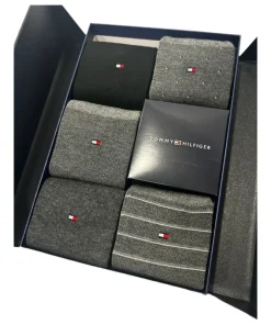 Tommy Hilfiger Mens 5 Pack Socks Dark Grey Melange