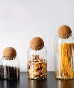 Autum Cork Rigged Glass Storage Jars