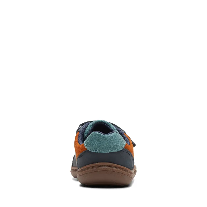 Clarks Boys Shoe Flash Den T Navy Combi - Image 2