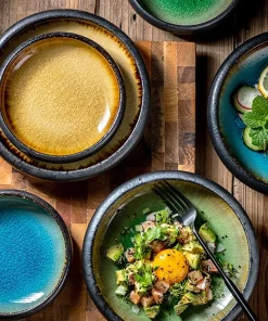 Glazed Shore Deep Dish Plate