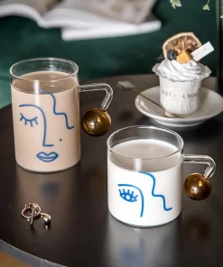 Face Silhouette Breakfast Mug