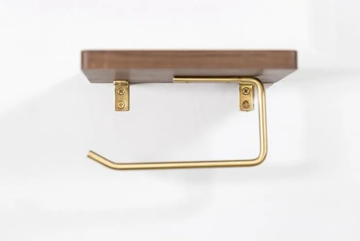 Multipurpose Wooden Toilet Roll Holder - Image 2