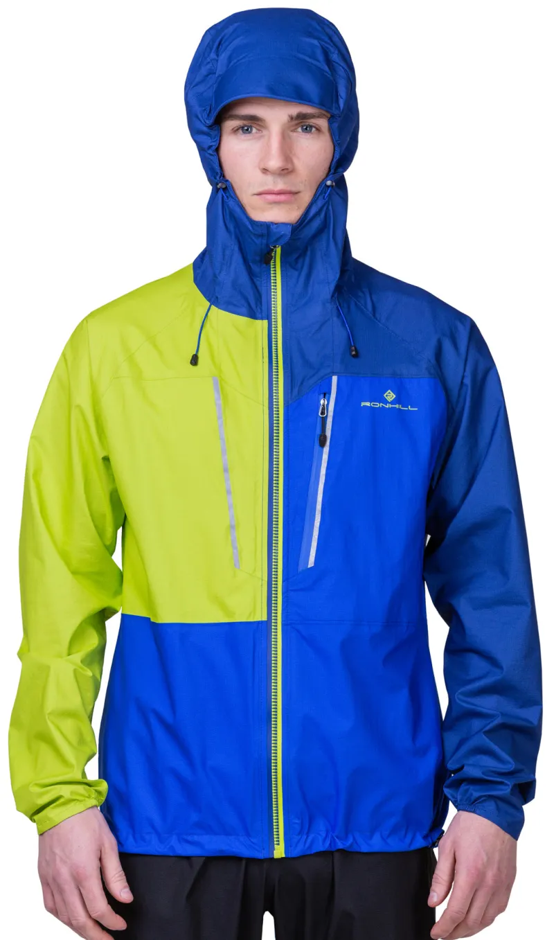 Ronhill Tech Fortify Waterproof Mens Running Jacket - Blue - Image 3