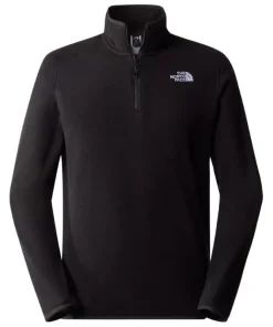 The North Face Mens 100 Glacier 1/4 Zip Jacket Black