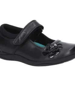 Hush Puppies Girls School Shoe Jessica Jnr Black Leather