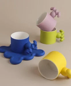 Oversized Zig Ceramic Cup & Plate