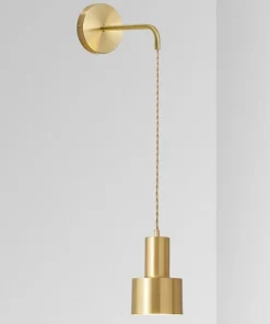 Colgando Gold Tone Wall Lamp