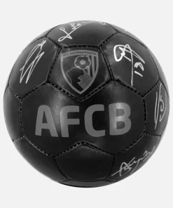 Squad Signed Bournemouth Ball Shadow Football Black [16 Autographs]