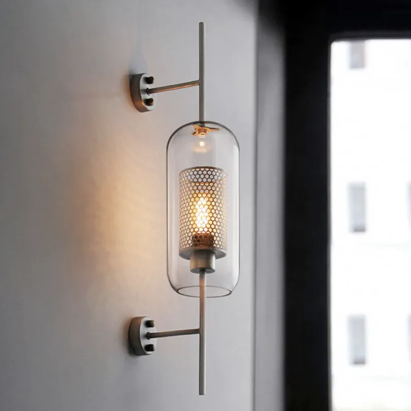 Honeycomb Glass & Metal Sconce Light - Image 3