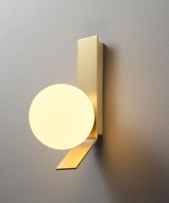 On the Edge Brass & Globe Wall Lamp