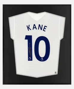 Framed Kane Signed Tottenham Hotspur Shirt, Home White [Lite]
