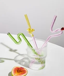 Twist Colorful Glass Straw