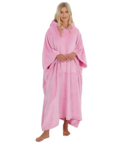 Huggable Hoodie Oversized Wearable Blanket Womens Fleece Hoody - Pink