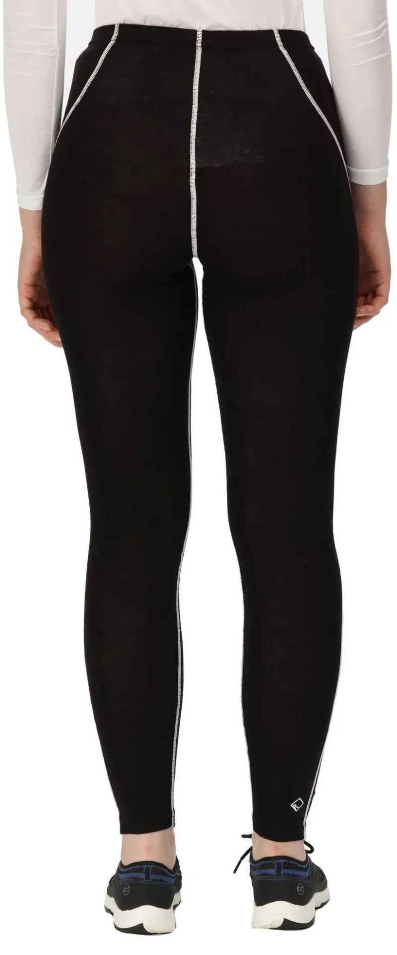 Regatta Zimba Merino Baselayer Womens Long Tights - Black - Image 2