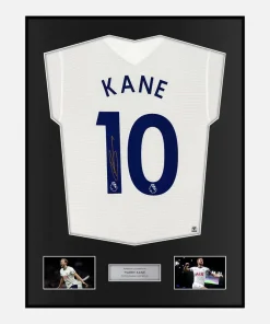 Framed Harry Kane Signed Tottenham Hotspur Shirt Home 2021-22 [Classic]