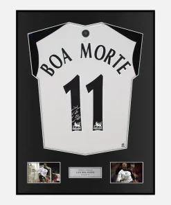 Framed Luís Boa Morte Signed Fulham Shirt Home [Classic]