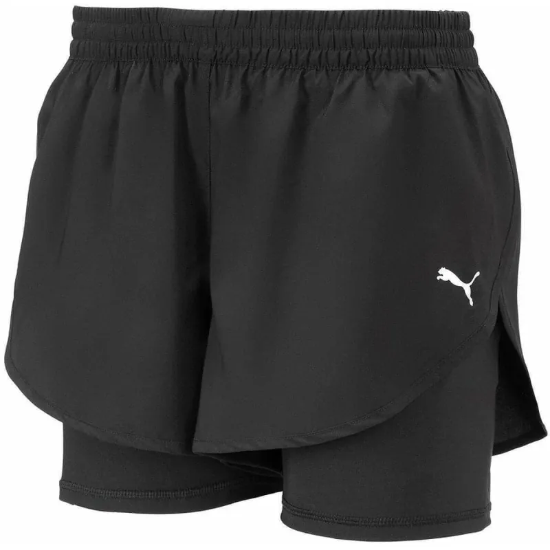 Puma Woven 2 In 1 Womens Running Shorts - Black