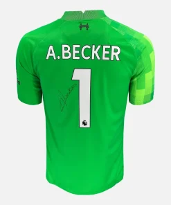 Alisson Becker Signed Liverpool Shirt 2021-22 Goalkeeper [1]