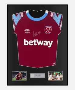 Framed Danny Ings Signed West Ham United Shirt 2022-23 Home [Classic]