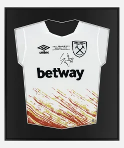 Framed Soucek Signed West Ham Shirt, Conference Winners[Lite]