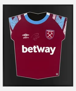 Framed Paqueta Signed Shirt, West Ham United Home [Lite]