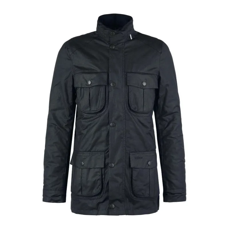 Barbour Mens Jacket Corbridge Wax Black/Classic - Image 2
