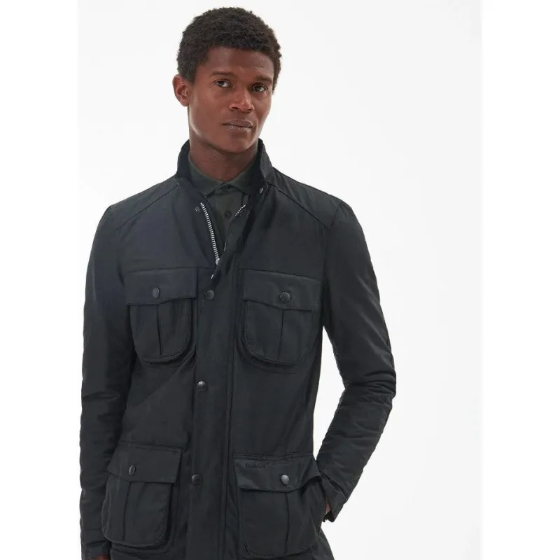 Barbour Mens Jacket Corbridge Wax Black/Classic - Image 3