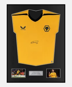 Framed Matheus Cunha Signed Wolves Shirt Home [Classic]
