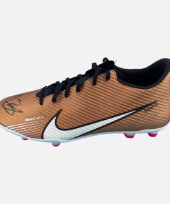 Rasmus Hojlund Signed Football Boot Manchester United Nike Gold [Left]