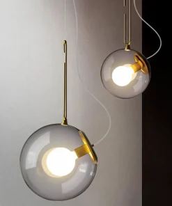 Epcot Industrial LED Glass Pendant Light