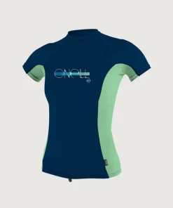 ONEILL GIRLS PREMIUM SKIN SHORT SLEEVE  RASH GUARD (4175 FP3)
