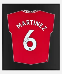 Framed Lisandro Martinez Signed Shirt, Manchester United Home [Lite]
