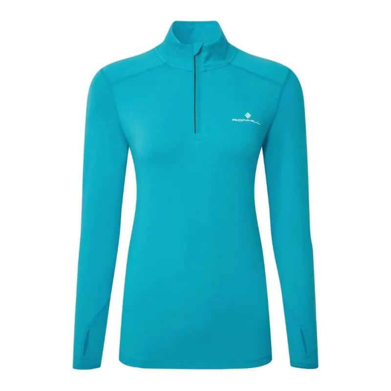 Ronhill Womens Core Thermal ½ Zip Top Azure/Bright White