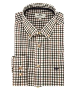 Hoggs of Fife Garvock Cotton Twill Herringbone Check Shirt