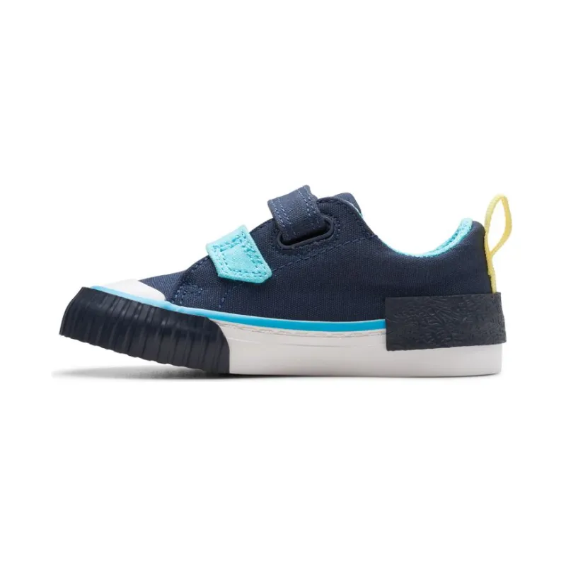 Clarks Boys Shoe Foxing Tail T Navy Combi - Image 2