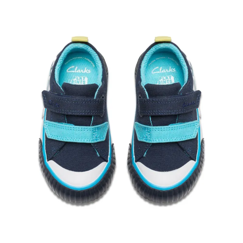 Clarks Boys Shoe Foxing Tail T Navy Combi - Image 3