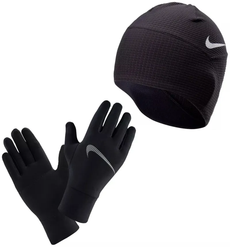 Nike Essentials Womens Running Hat And Glove Set - Black