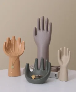 Palm Reader Ceramic Jewelry Stand & Desktop Organizer