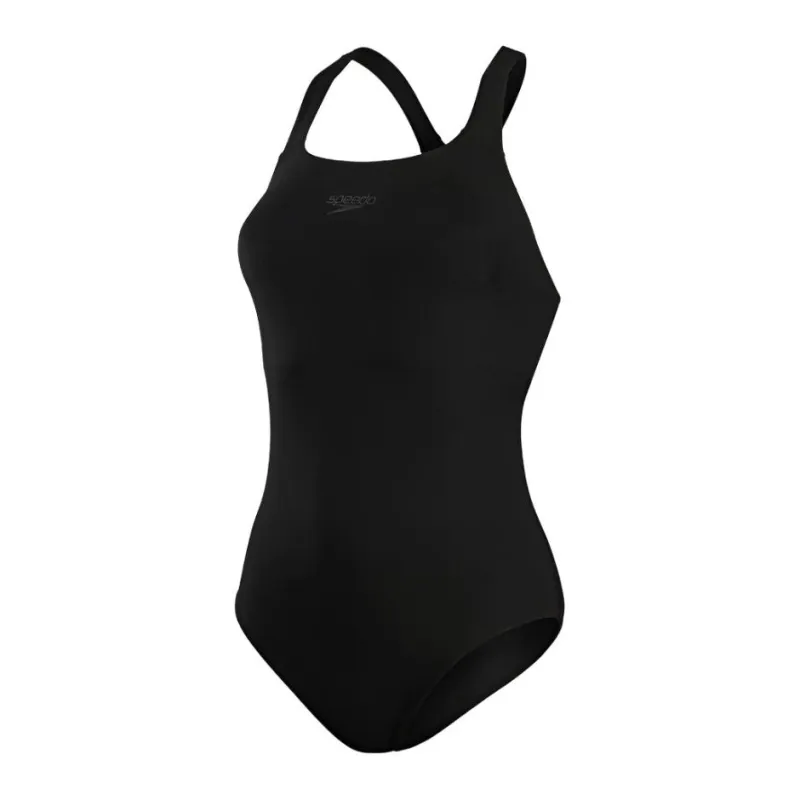Speedo Womens Eco Endurance+ Essential Kickback Swimsuit Black