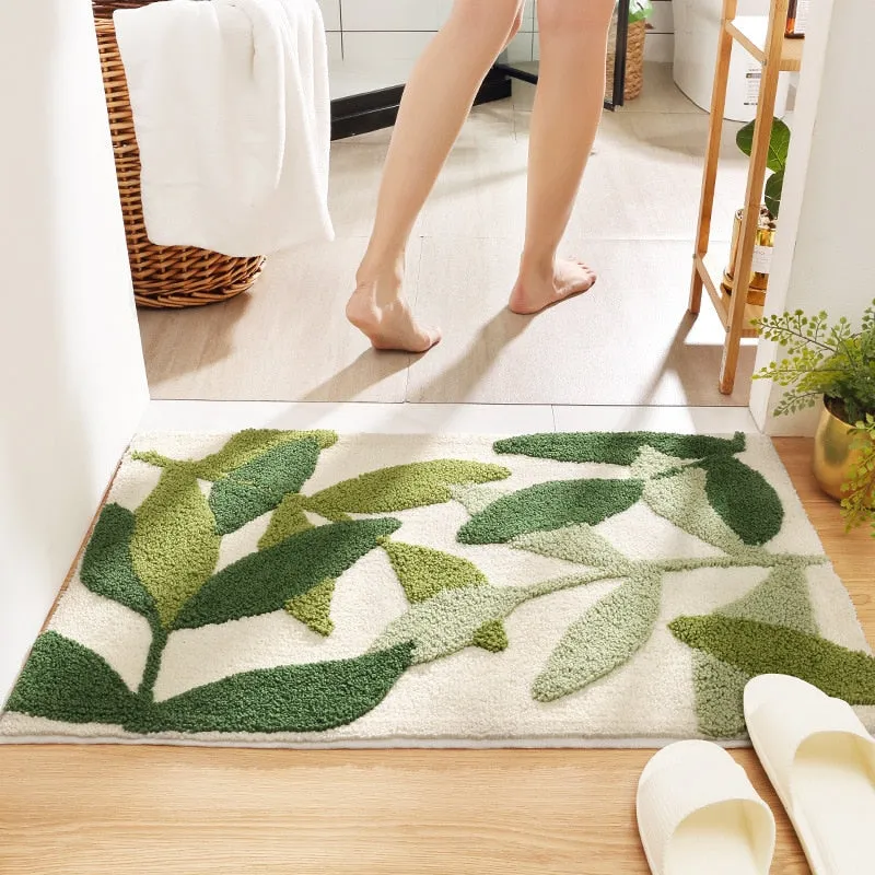 Leaf Pattern Non-slip Bath & Floor Mat - Image 2