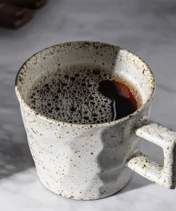 Hans Square Handle Ceramic Porcelain Mug