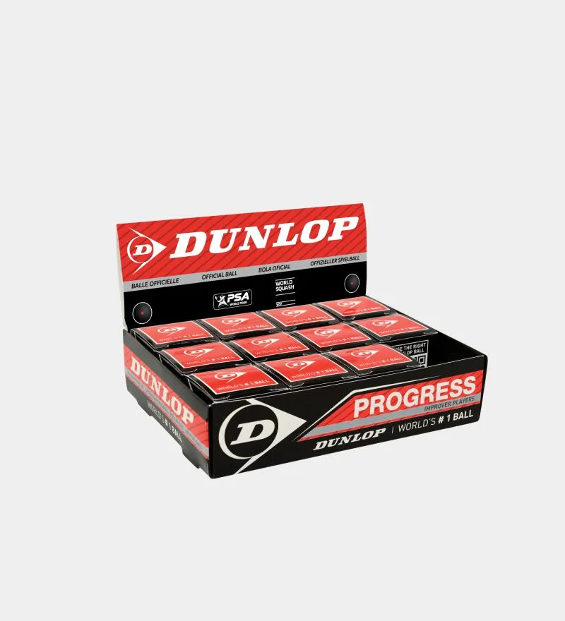 DUNLOP PROGRESS SQUASH BALL RED