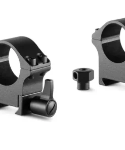 Hawke Pro Steel Ring Mounts~ 1, Med, with Lever (fitted) and Nut Mounts