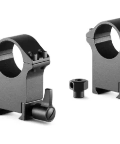 Hawke Pro Steel Ring Mounts~ 1, Extra High, with Lever (fitted) and Nut Mounts